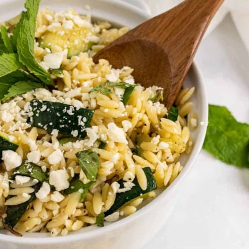Zucchini Orzo Salad with Mint Diabetes Strong