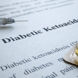Close up of text describing diabetic ketoacidosis