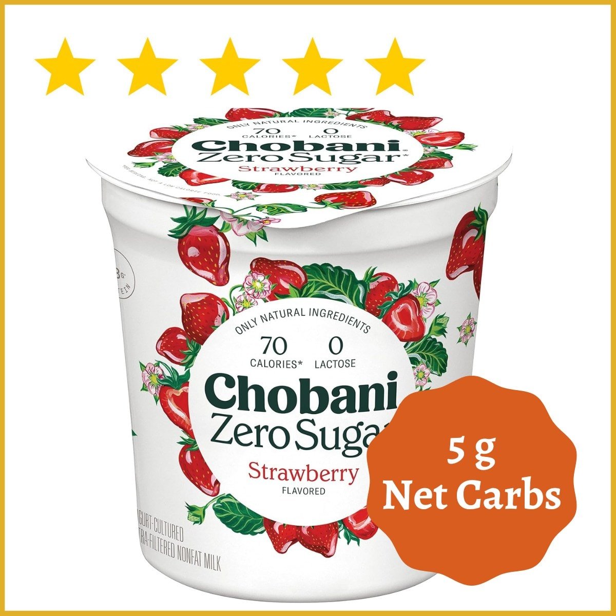 Chobani Zero Sugar Yogurt, Strawberry