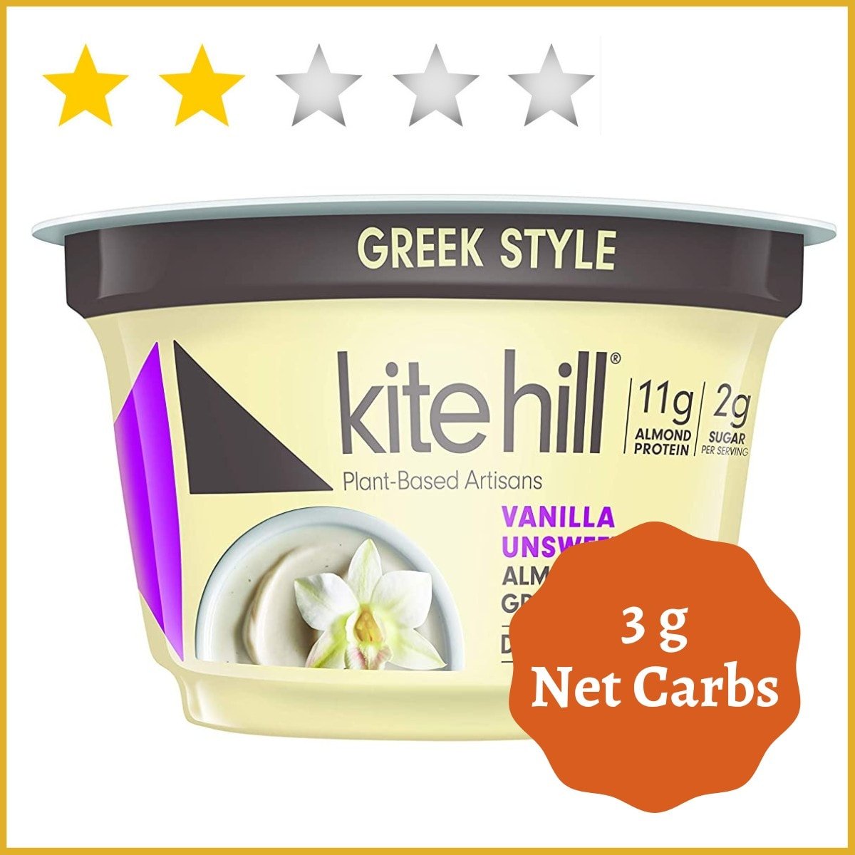 Kite Hill Vanilla Greek Style Almond Milk Yogurt