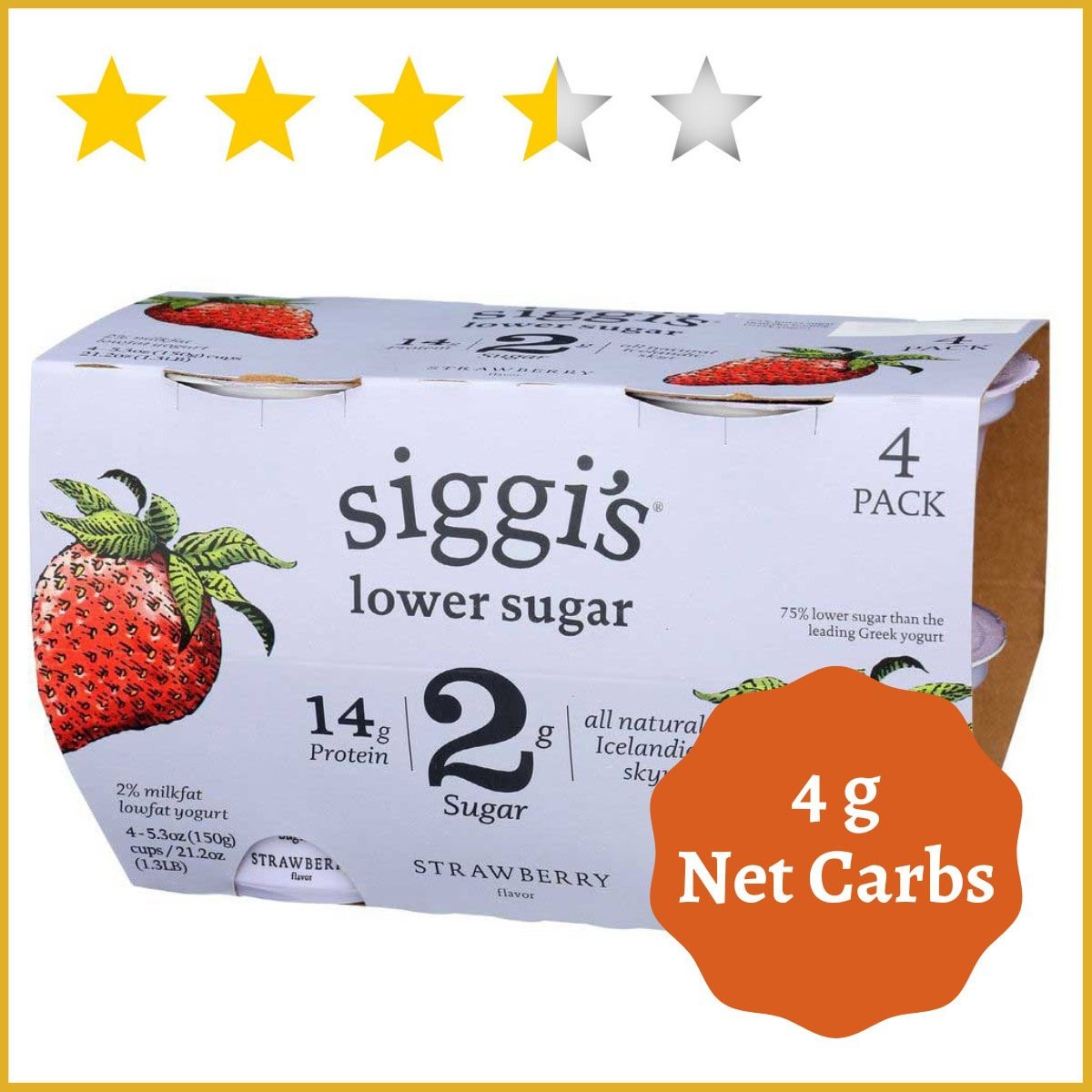 Siggi’s Lower Sugar Skyr, Strawberry