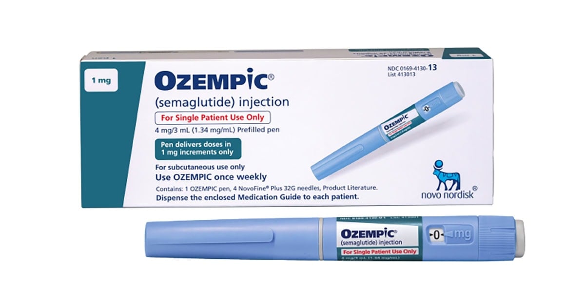 Ozempic pen and box